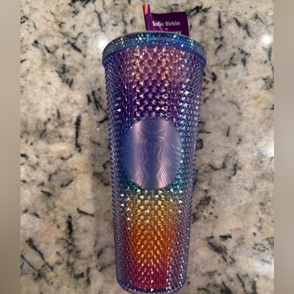 Starbucks Sofie Birkin 24-oz Rainbow Pride Studded Cold Cup Tumbler